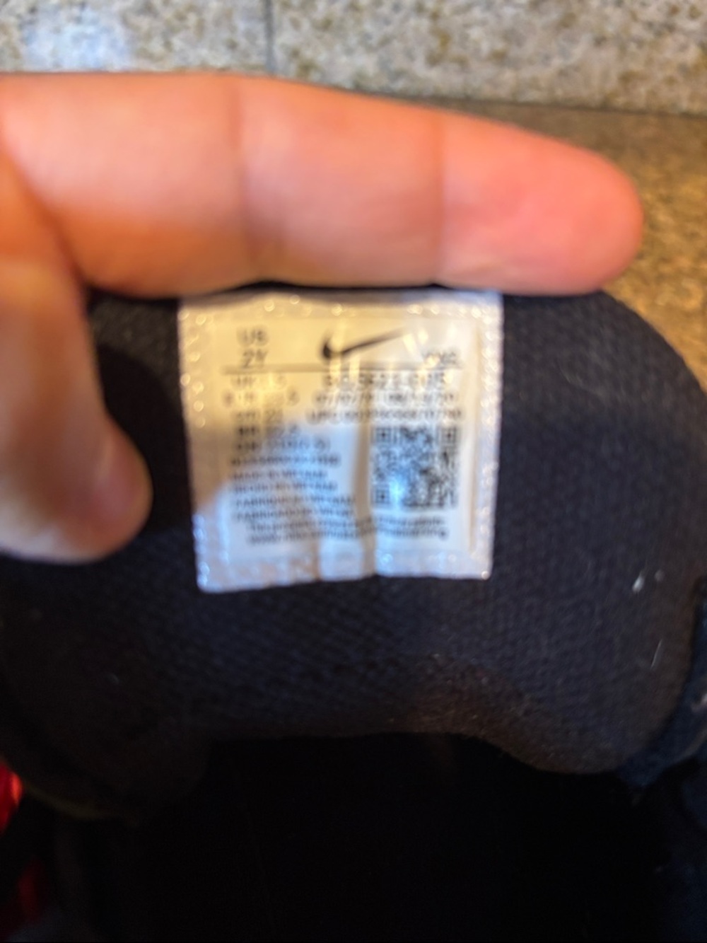 Nike Kids Red and Black Low-Top Basketball Sneakers - Picture 4 of 11